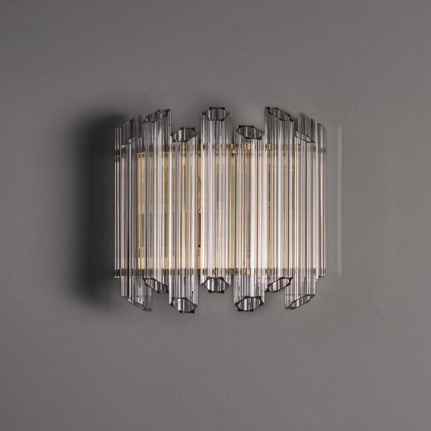 Vägglampa Kristall 33cm Mässing - Verona