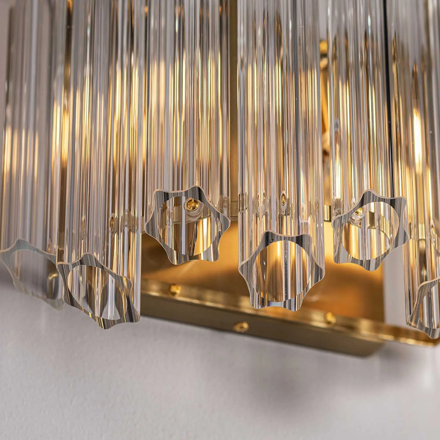 Vägglampa Kristall 33cm Mässing - Verona