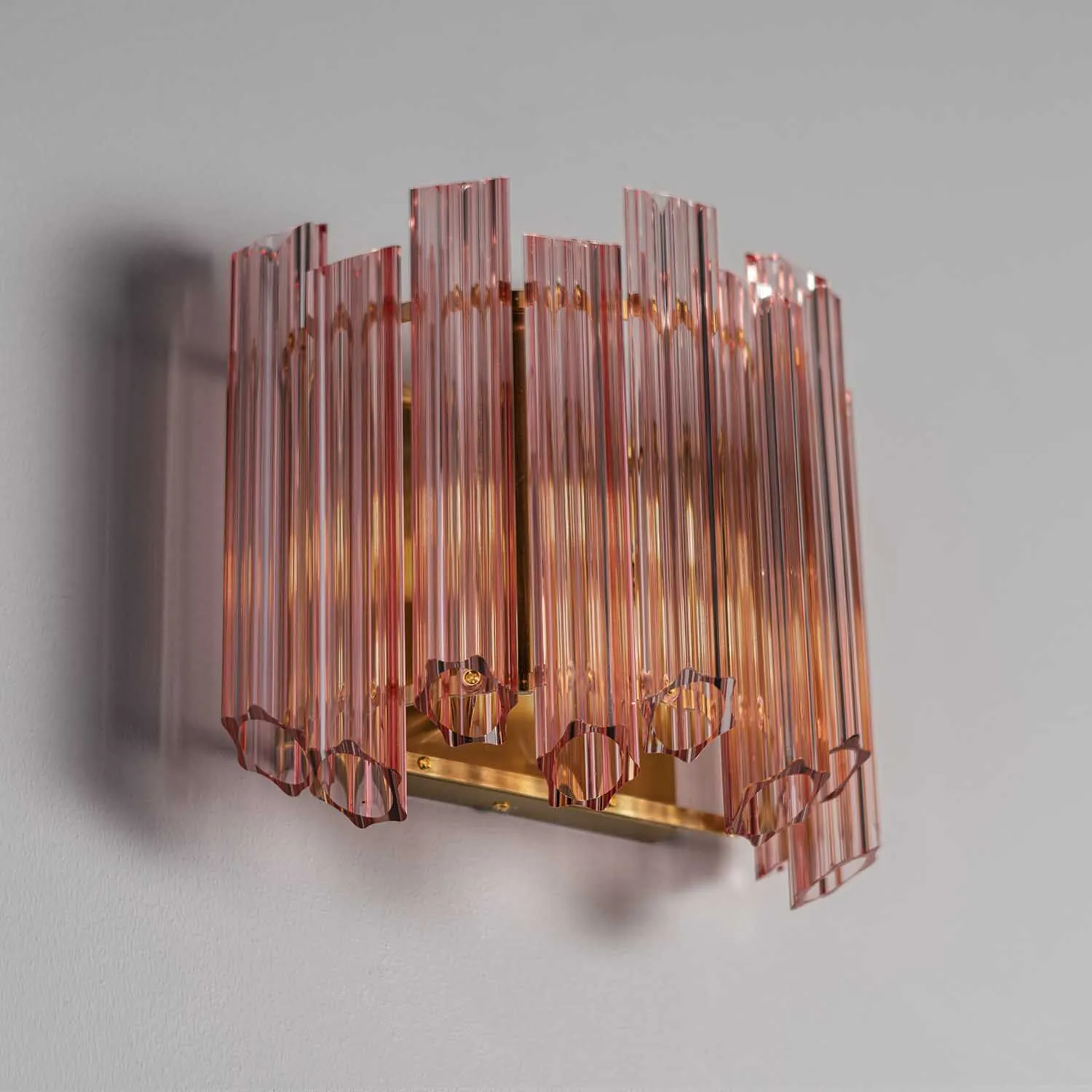 Vägglampa Kristall 33cm Rosa - Verona