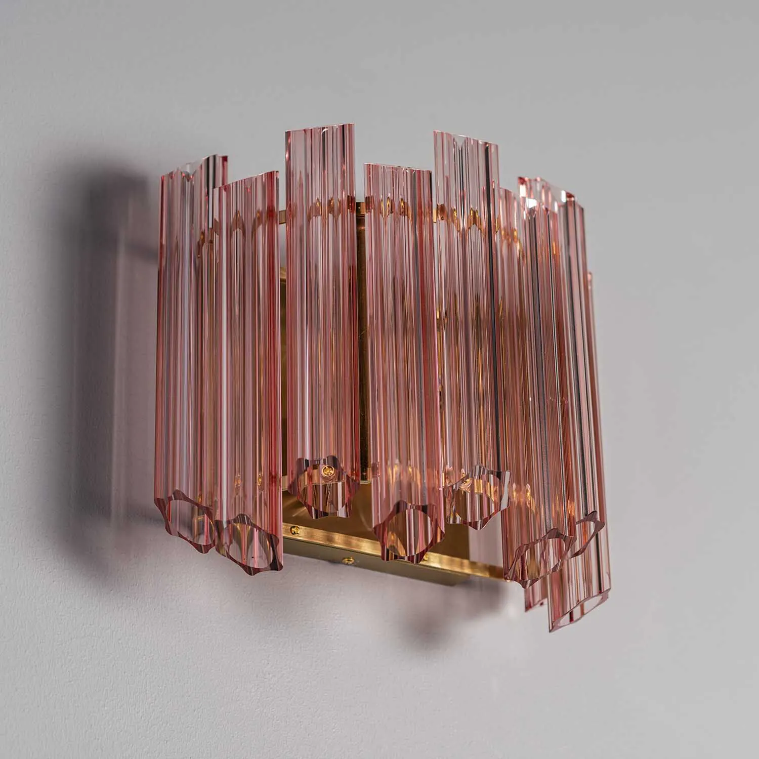 Vägglampa Kristall 33cm Rosa - Verona