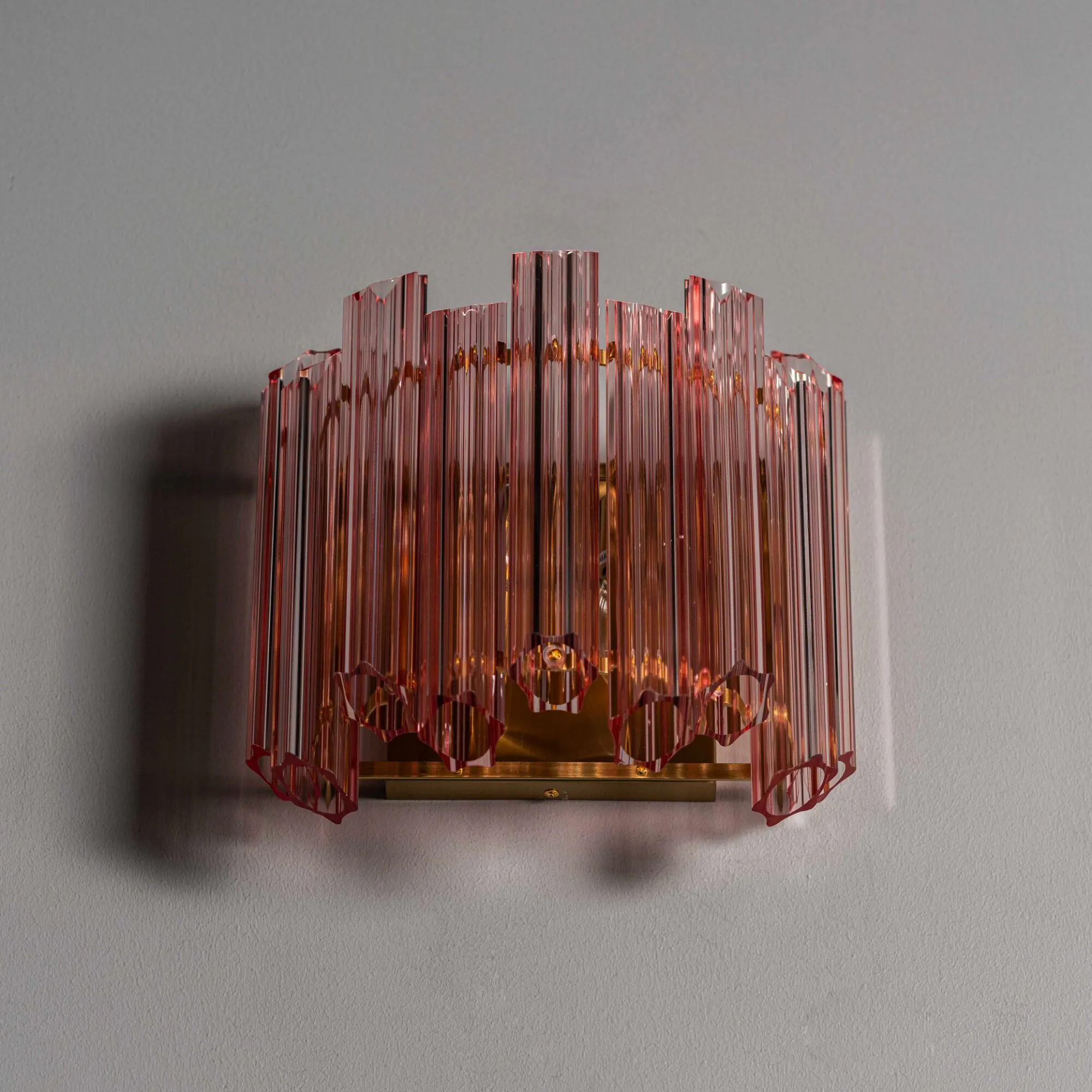 Vägglampa Kristall 33cm Rosa - Verona