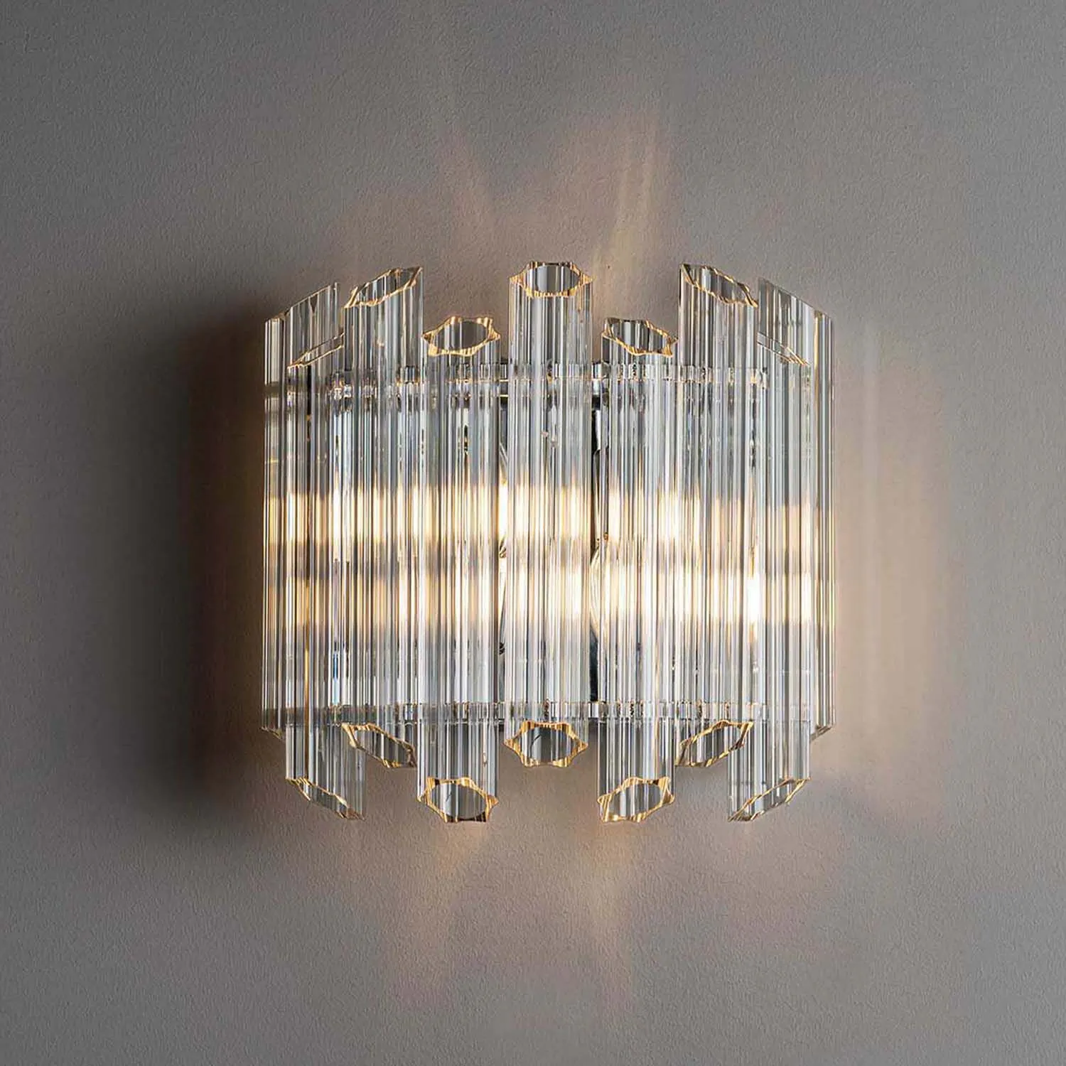Vägglampa Kristall 33cm Krom - Verona