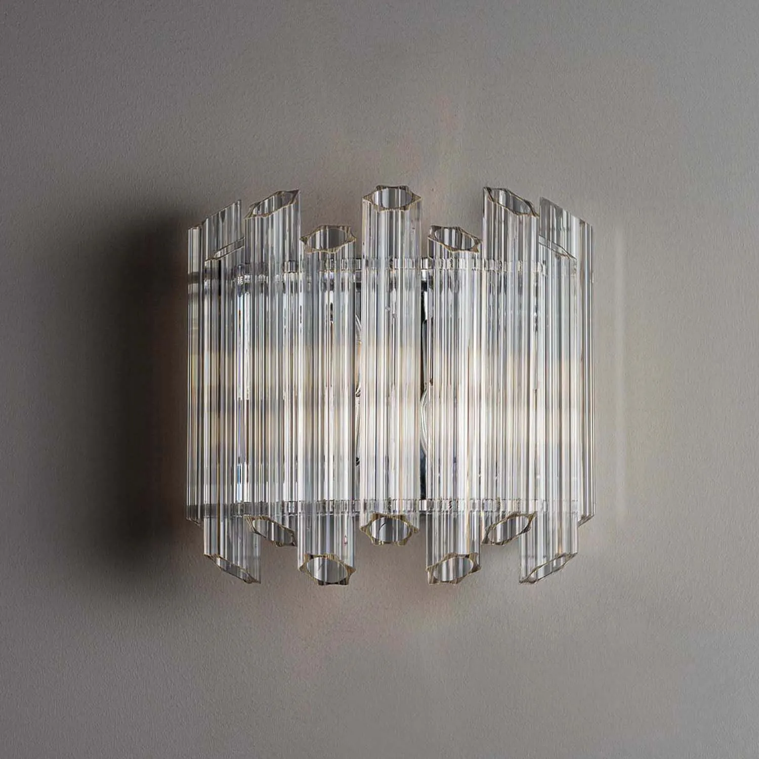 Vägglampa Kristall 33cm Krom - Verona