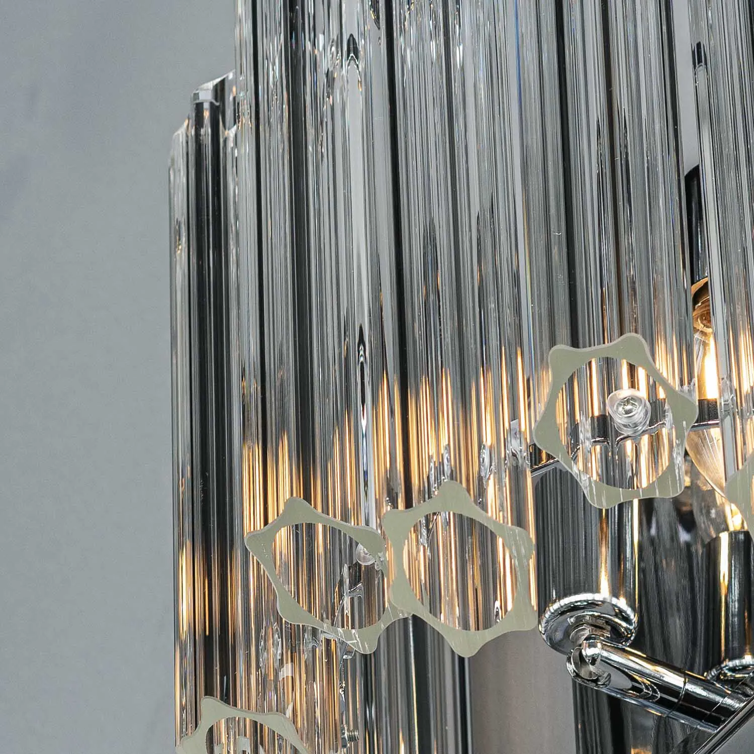 Vägglampa Kristall 33cm Krom - Verona
