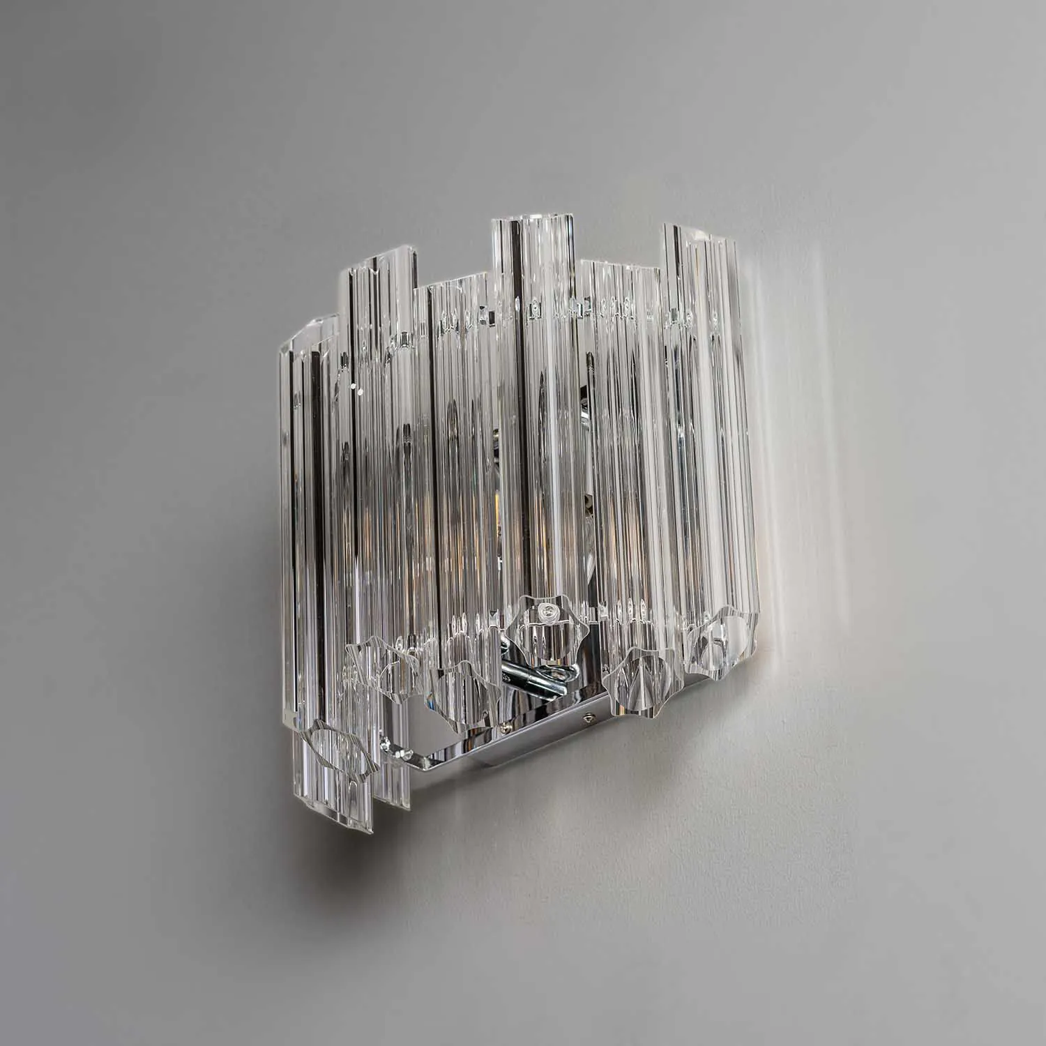 Vägglampa Kristall 33cm Krom - Verona