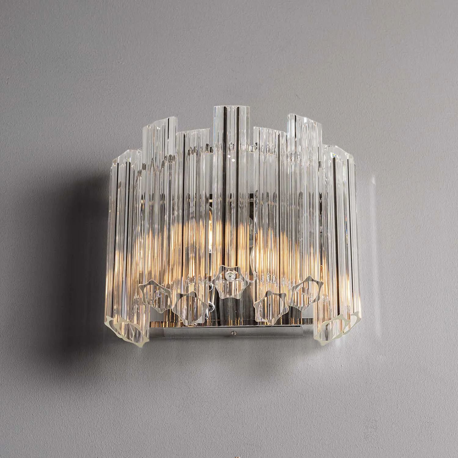 Vägglampa Kristall 33cm Krom - Verona