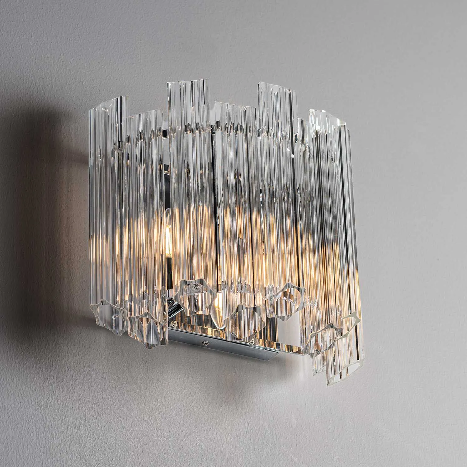 Vägglampa Kristall 33cm Krom - Verona