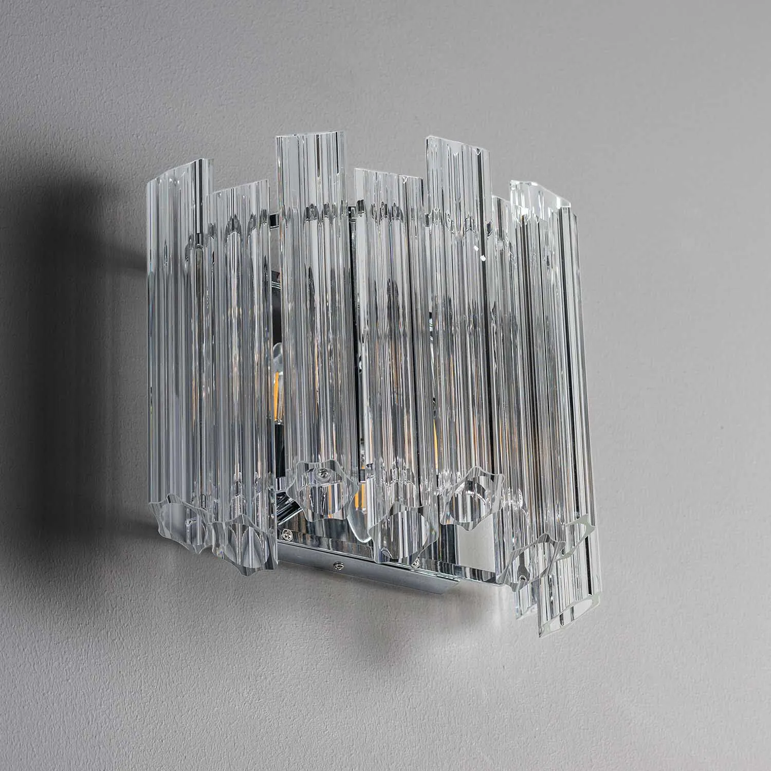 Vägglampa Kristall 33cm Krom - Verona