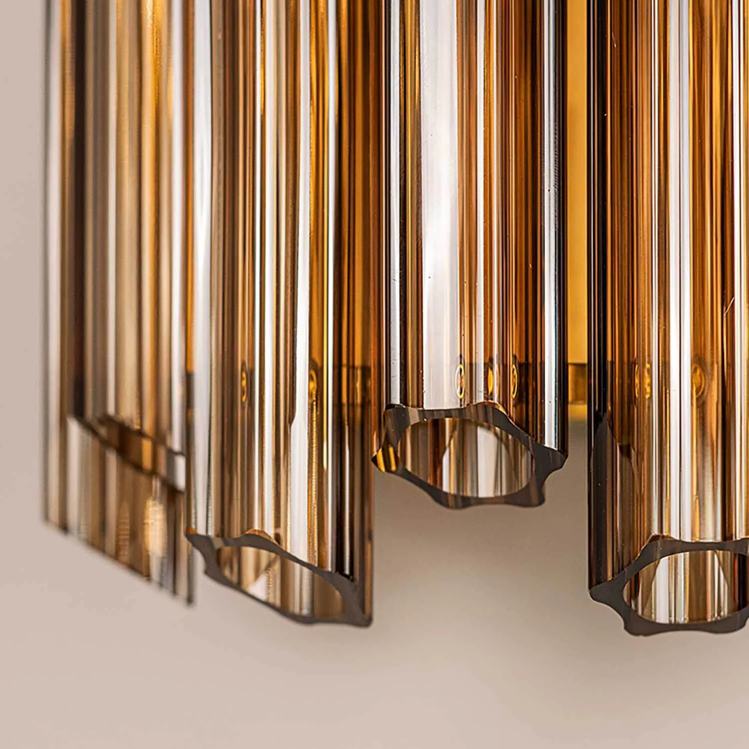 Vägglampa Kristall 33cm Cognac - Verona