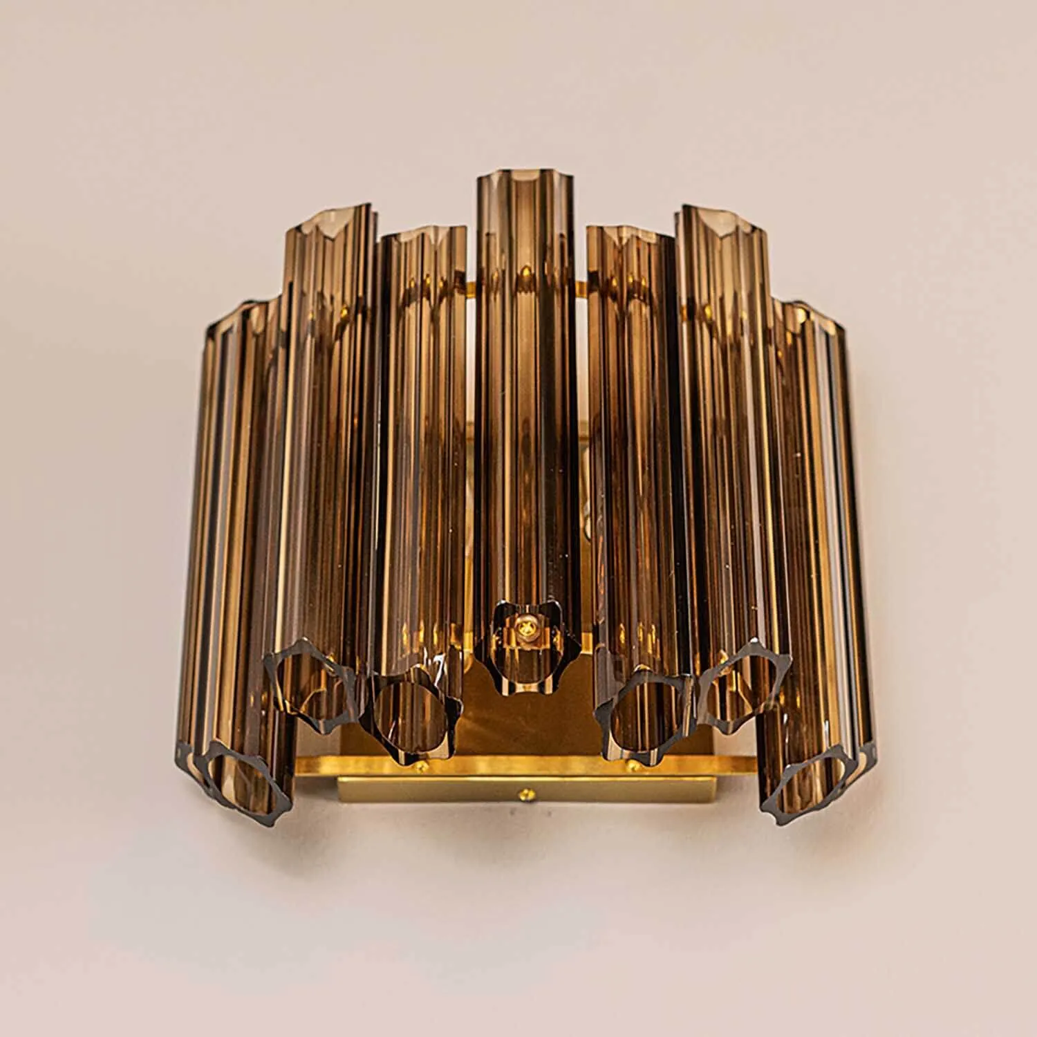 Vägglampa Kristall 33cm Cognac - Verona