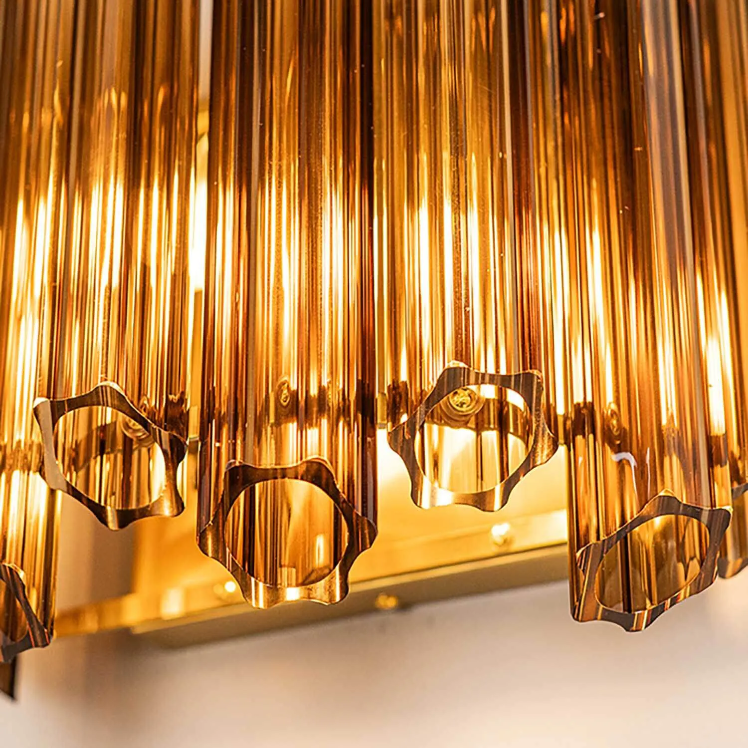 Vägglampa Kristall 33cm Cognac - Verona