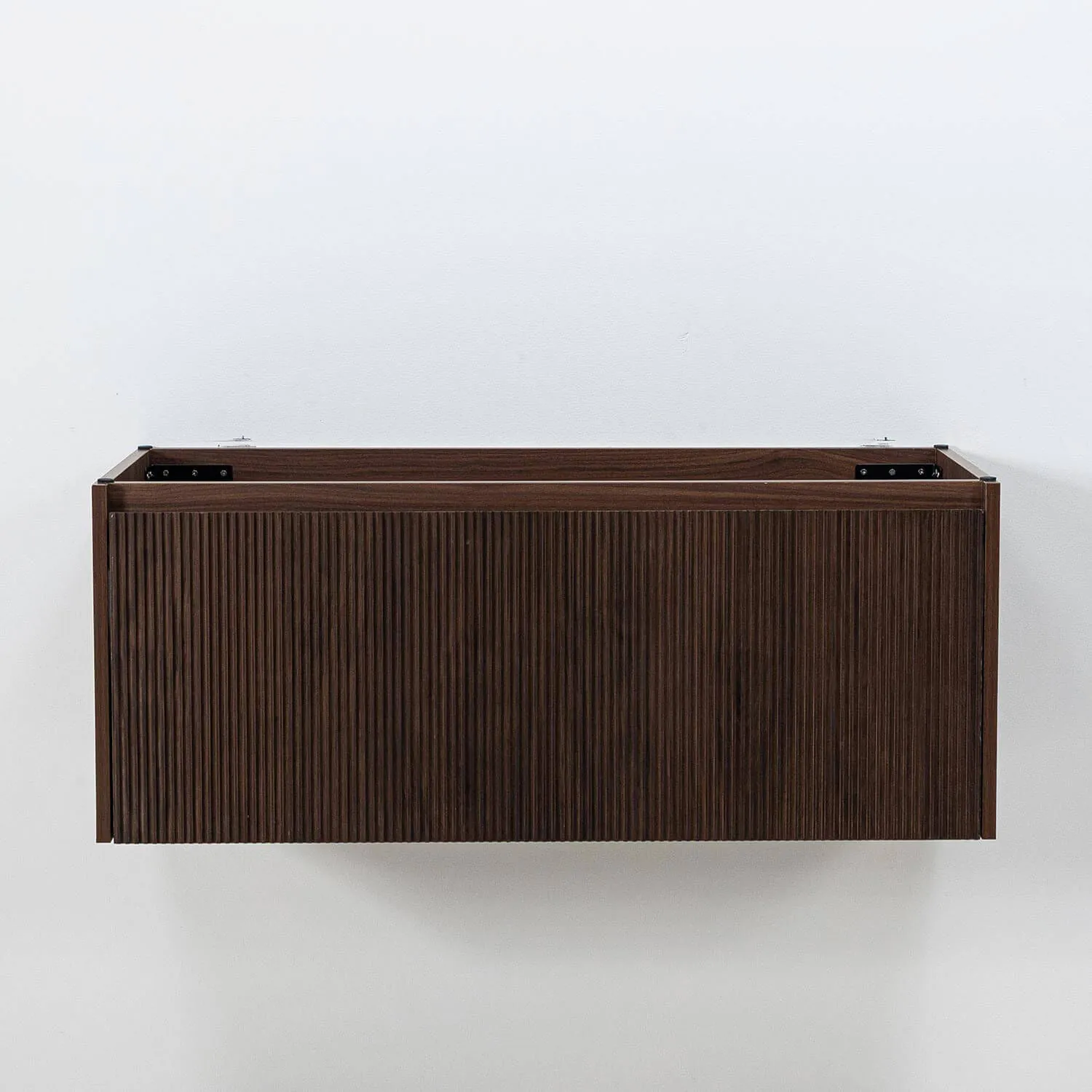 Badrumskommod Valnöt 100cm Beige Marmor - Båstad