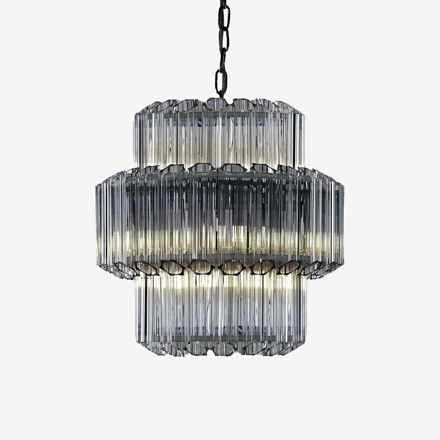 Kristallkrona Ø44cm Svart/Krom - Verona