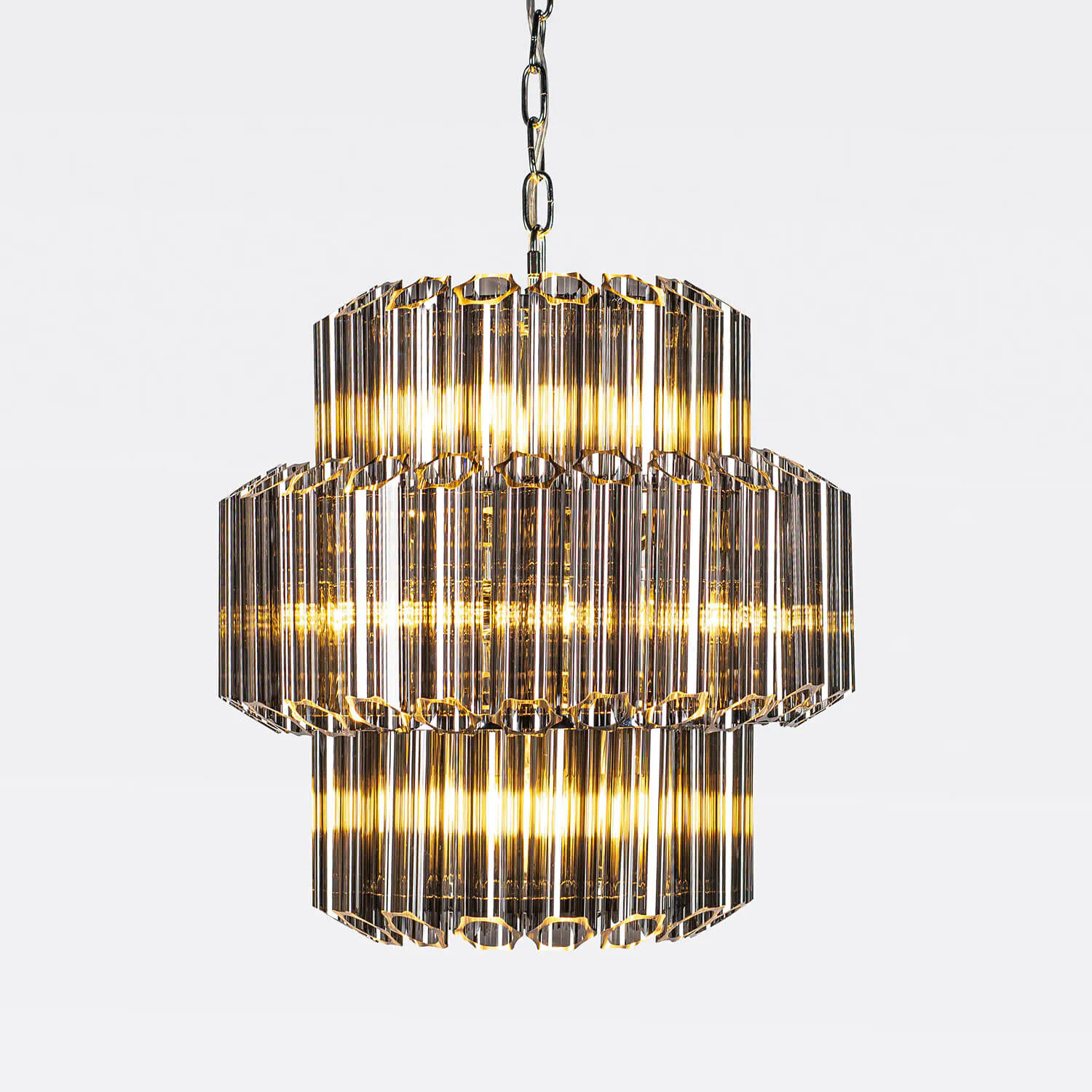 Kristallkrona Ø44cm Svart/Krom - Verona