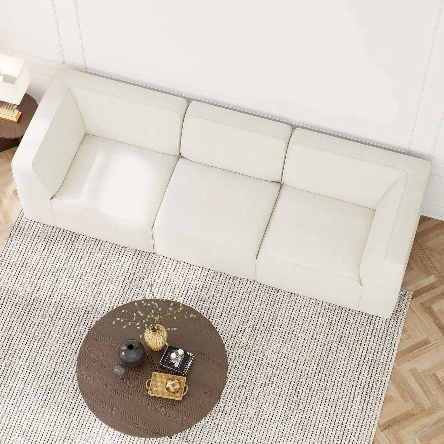 Soffa 3-sits 278cm Vit - London