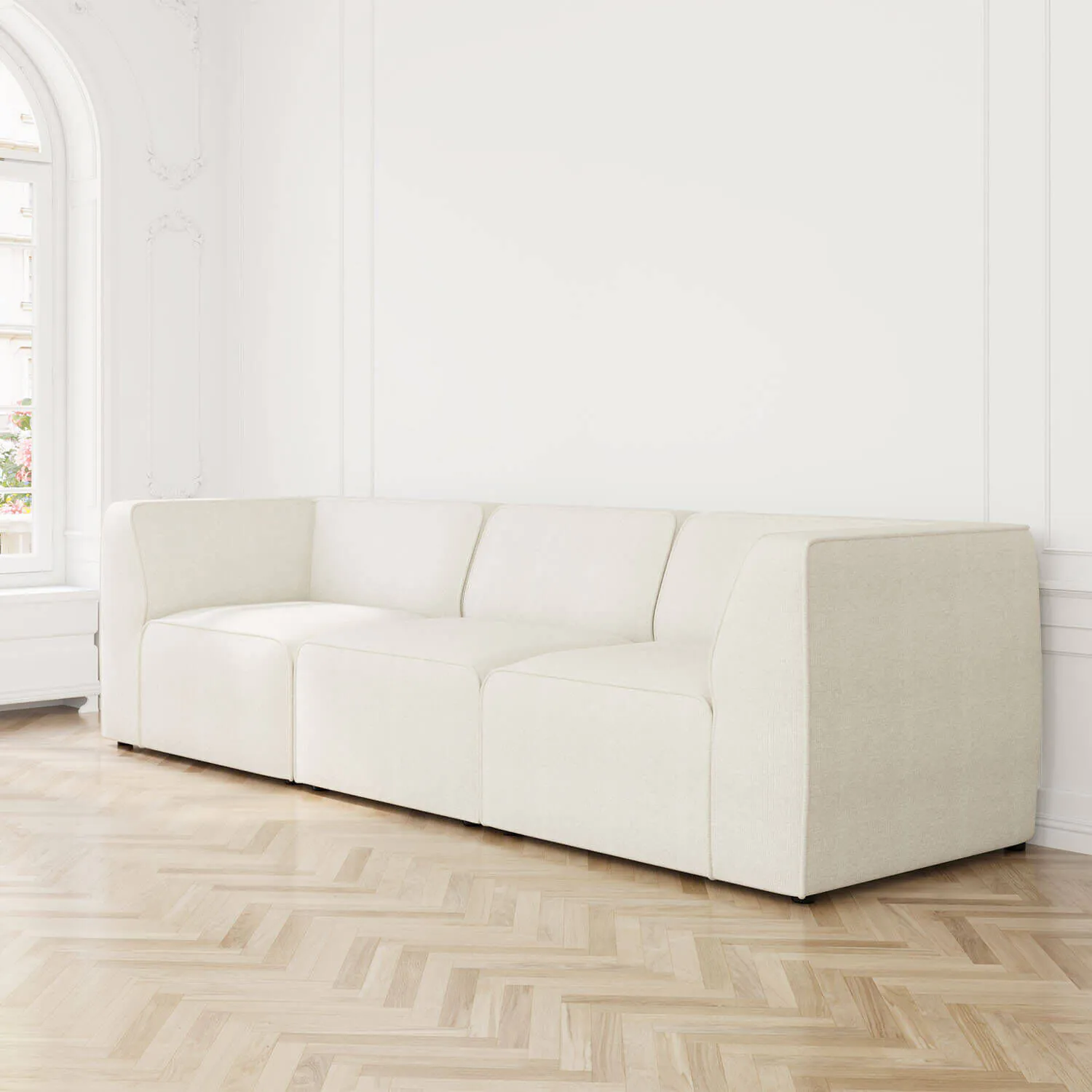 Soffa 3-sits 278cm Vit - London