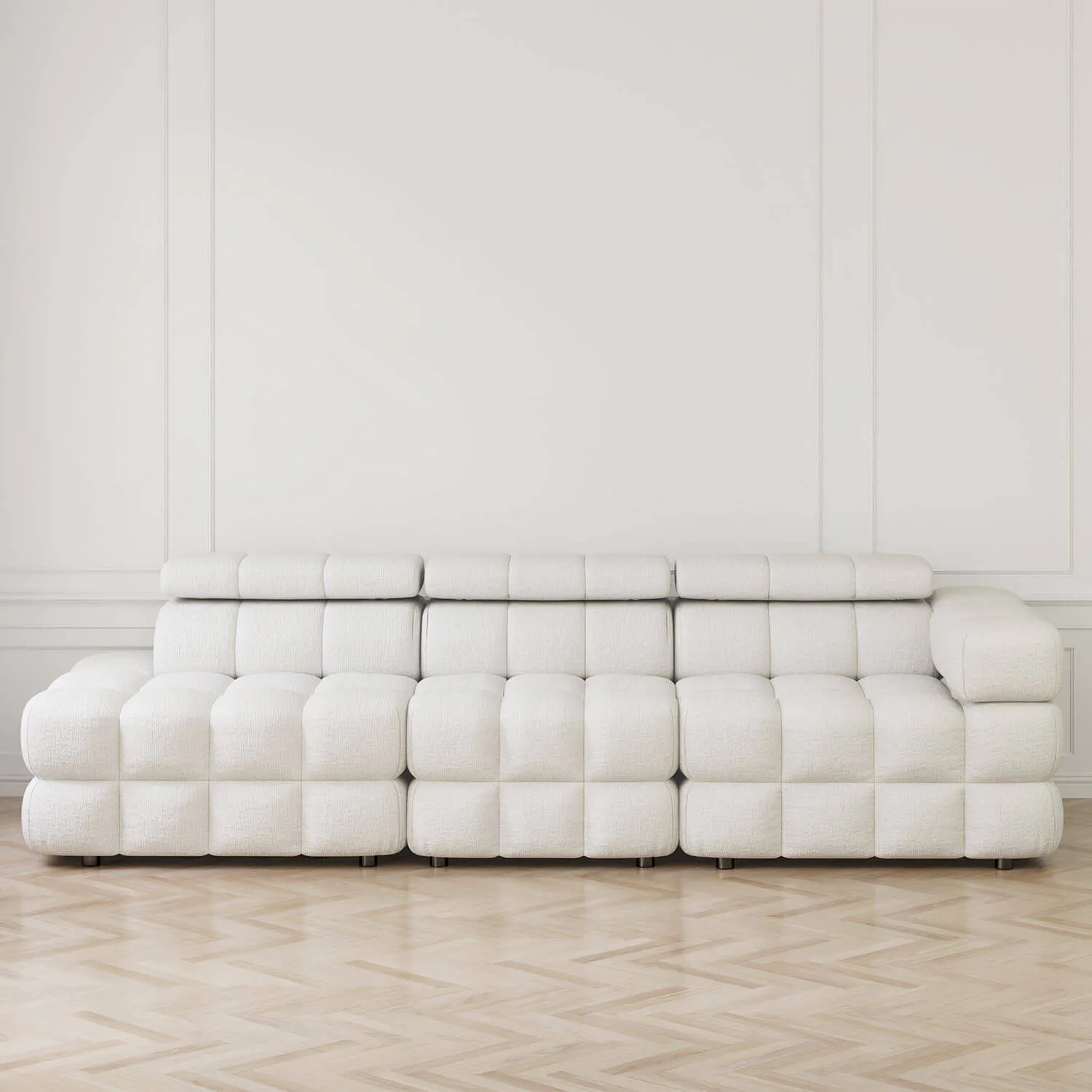 Soffa 3-sits 288cm Vit Armstöd Höger - Paris