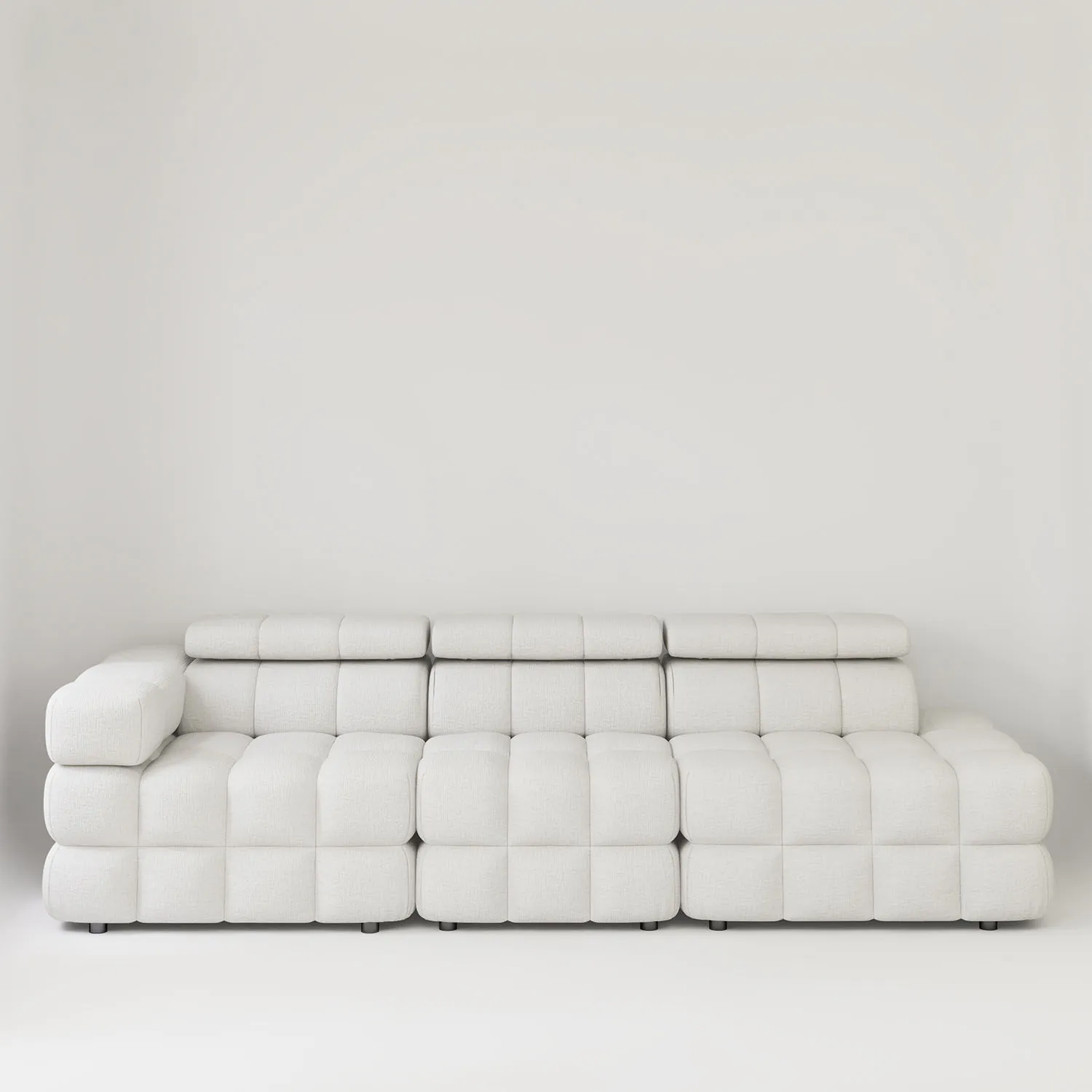 Soffa 3-sits 288cm Vit Armstöd Vänster - Paris