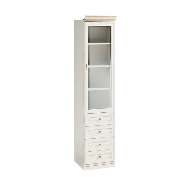 Vit Garderobsmodul 1D-08 Höger Glas - Monte Carlo