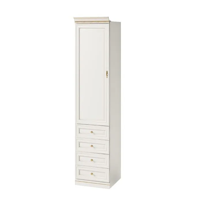 Vit Garderobsmodul 1D-08 Panel Vänster - Monte Carlo