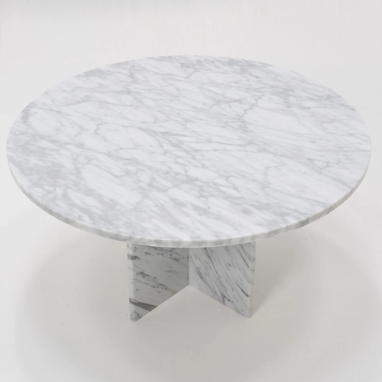 Soffbord Ø80cm Vit Marmor - Matisse