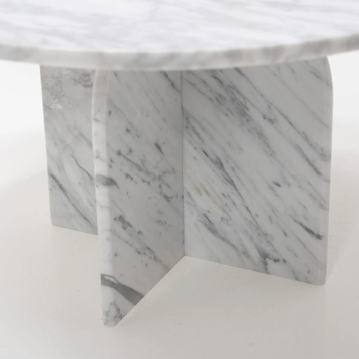 Soffbord Ø80cm Vit Marmor - Matisse