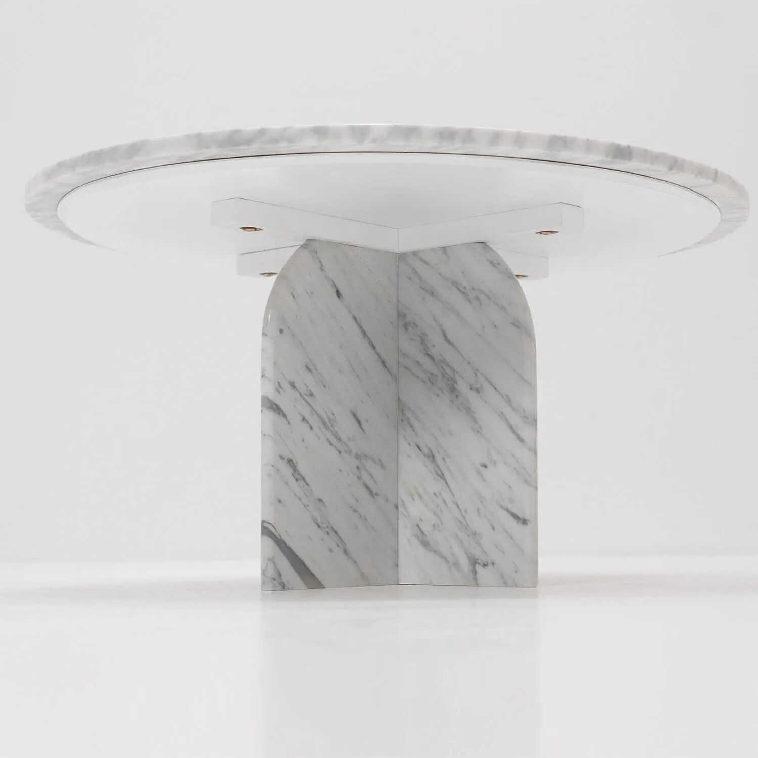 Soffbord Ø80cm Vit Marmor - Matisse