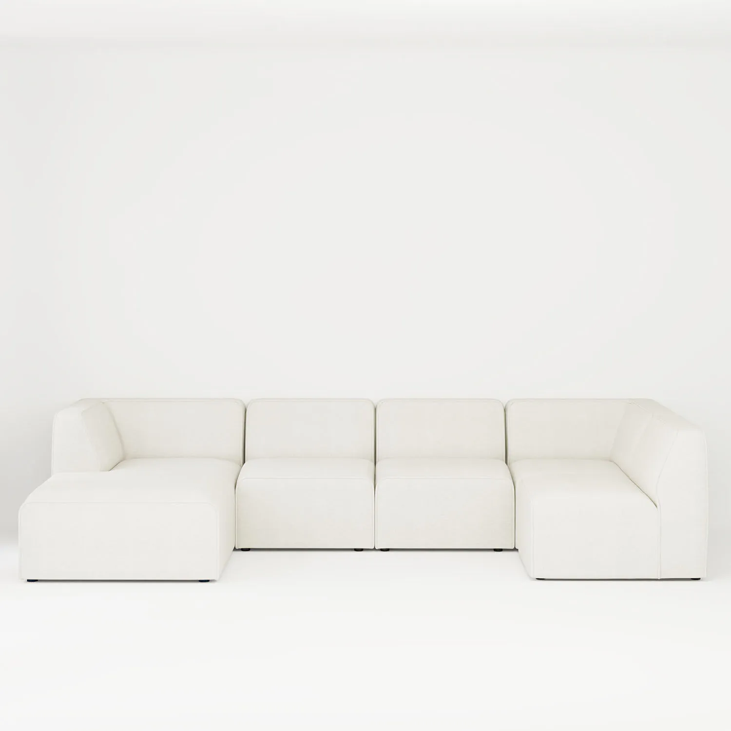 U-modulsoffa Vänster 343cm Vit - London