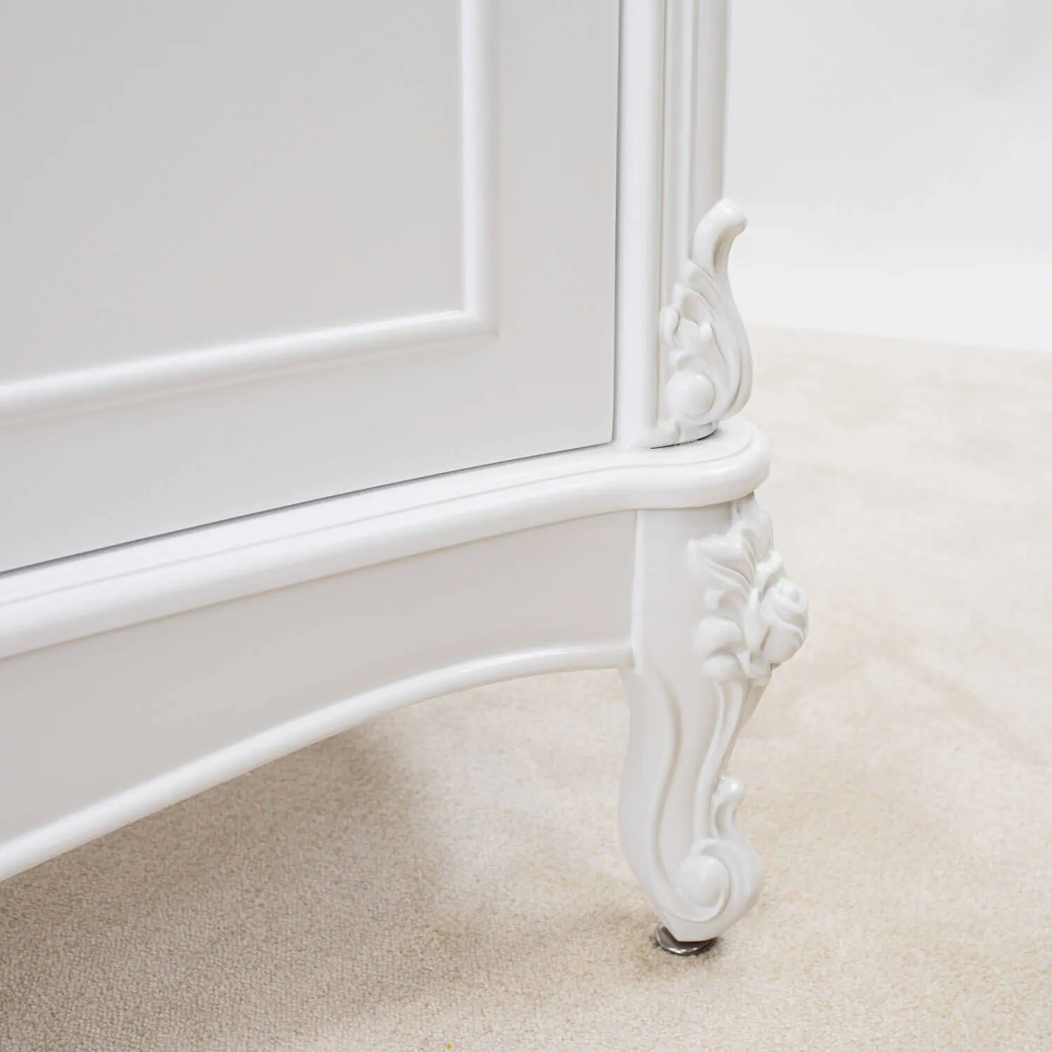 Dubbelhandfat Kommod 160cm Ottawa Vit - Vit Marmor