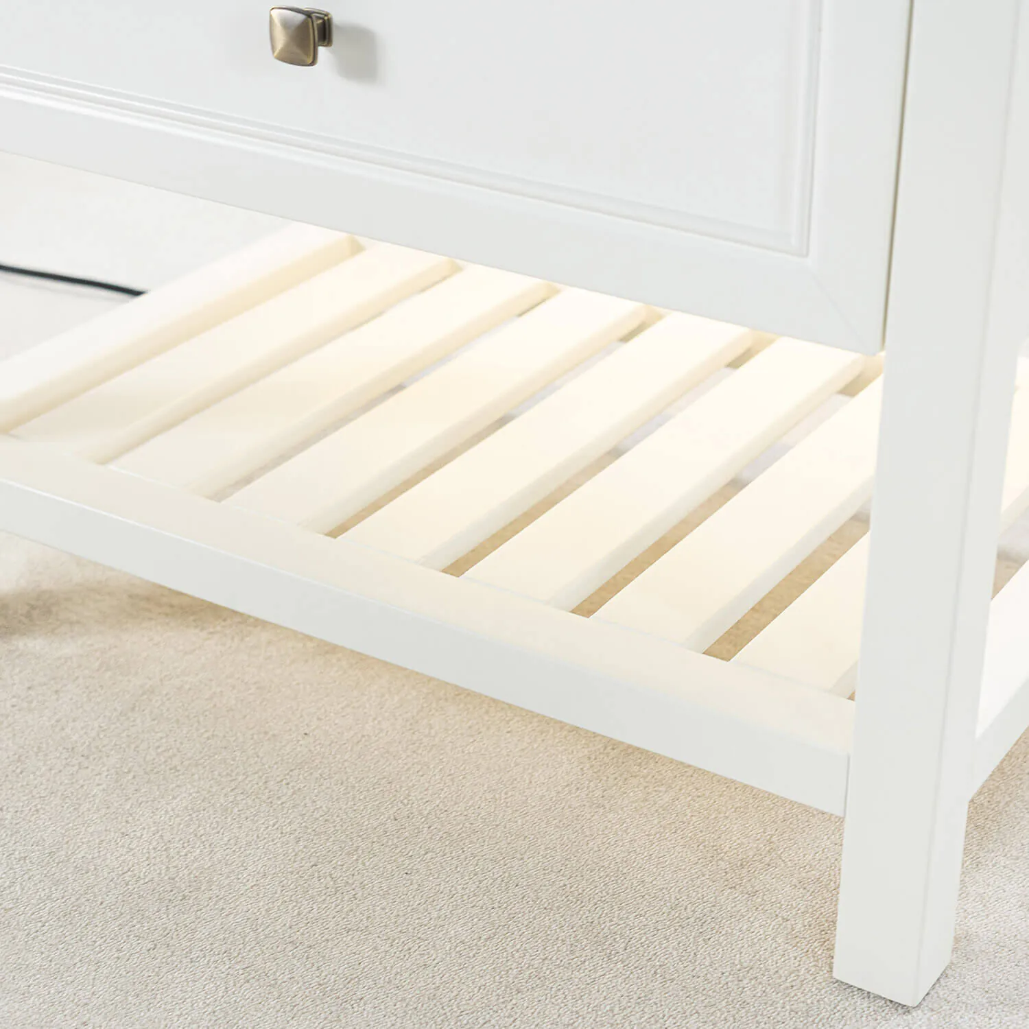 Kommod Badrum 80cm Utah Vit - Grön Marmor
