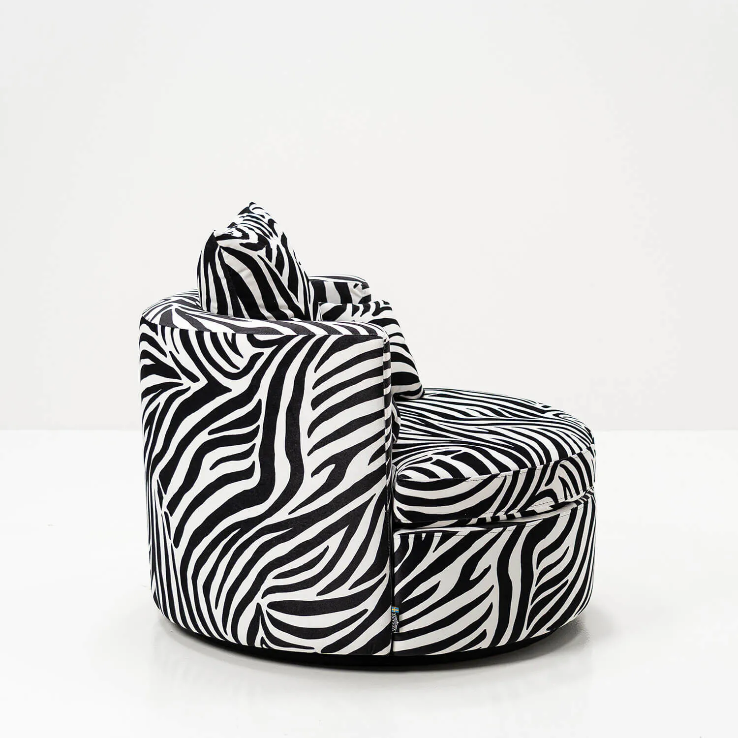 Fåtölj Svart Zebra Snurrbar - Westminster