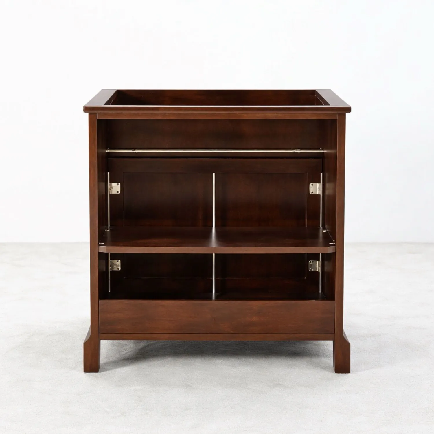 Kommod Badrum 80cm Brun Wyoming - Vit Marmor