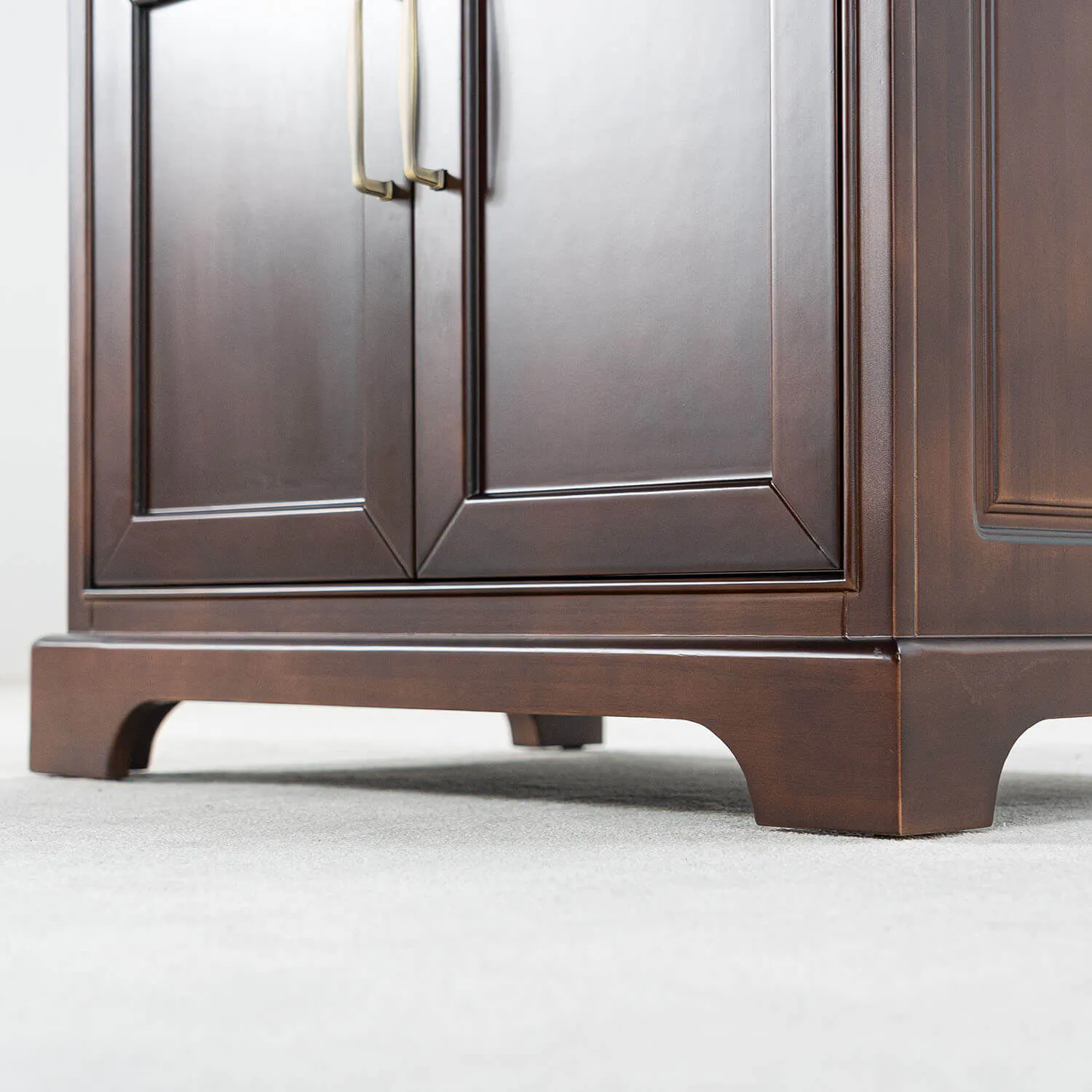 Kommod Badrum 80cm Brun Wyoming - Beige Marmor