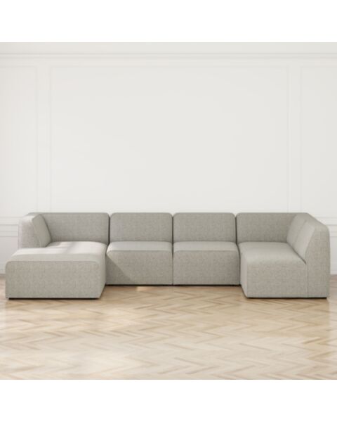 U-modulsoffa Vänster 343cm Grå - London