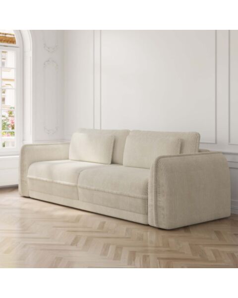 Soffa 3-sits 253cm Stripe Beige - Stockholm