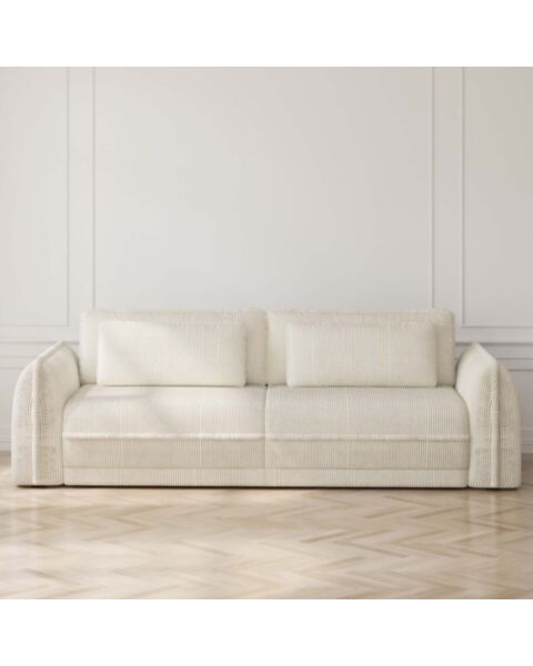 Soffa 3-sits 253cm Stripe Beige - Stockholm