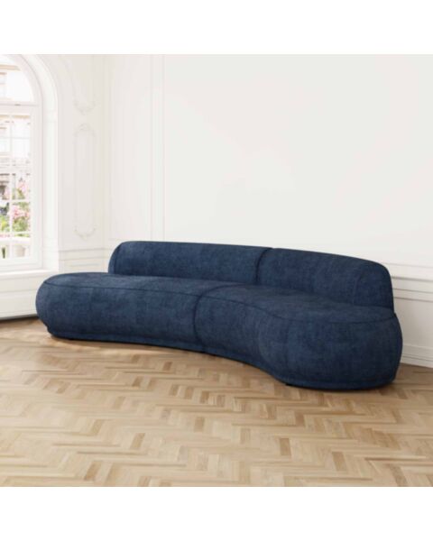 Soffa 3-sits XL 350cm Blå - Bel Air