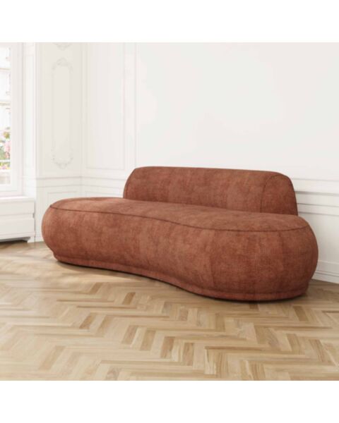 Soffa 3-sits 253cm Roströd - Bel Air