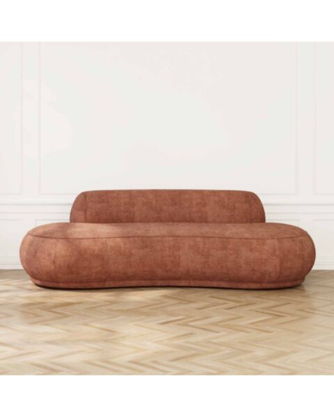 Soffa 3-sits 253cm Roströd - Bel Air