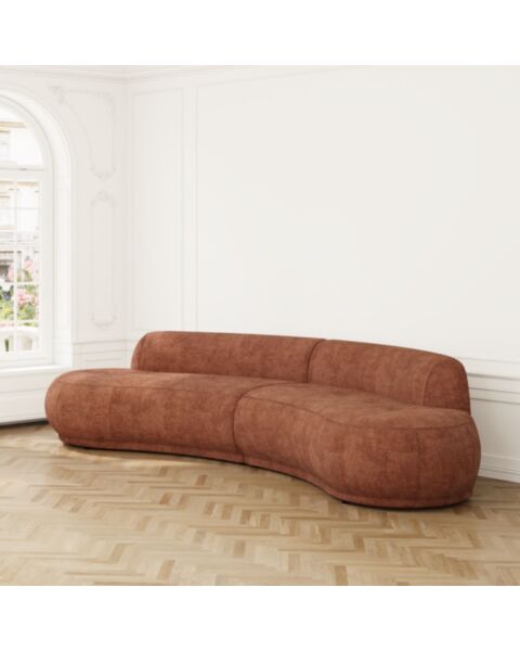 Soffa 3-sits XL 350cm Rostr&ouml;d - Bel Air