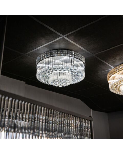 Plafond Kristall Marbella Svart Ø 60cm