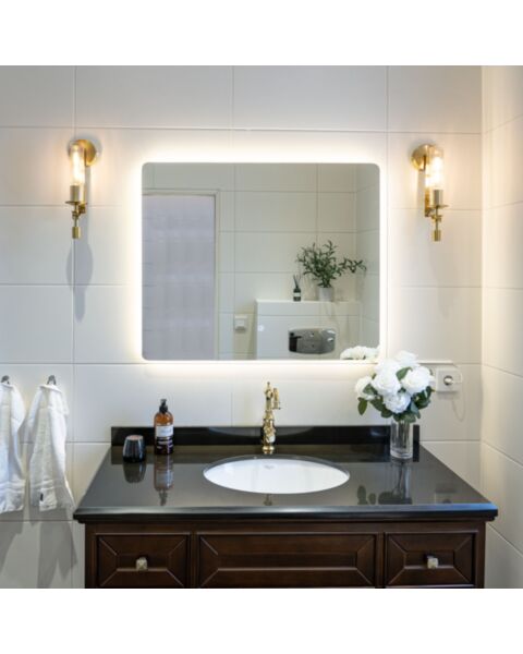 Badrumsspegel LED 90x75