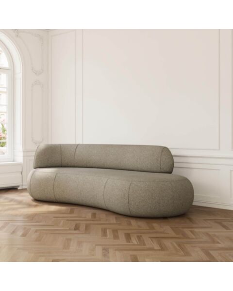 Soffa 3-sits 253cm Beige Armstöd Vänster - Malibu