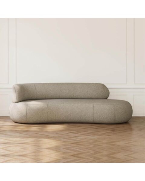 Soffa 3-sits 253cm Beige Armstöd Vänster - Malibu
