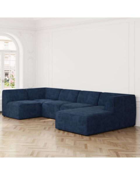 U-modulsoffa Höger 343cm Blå - London