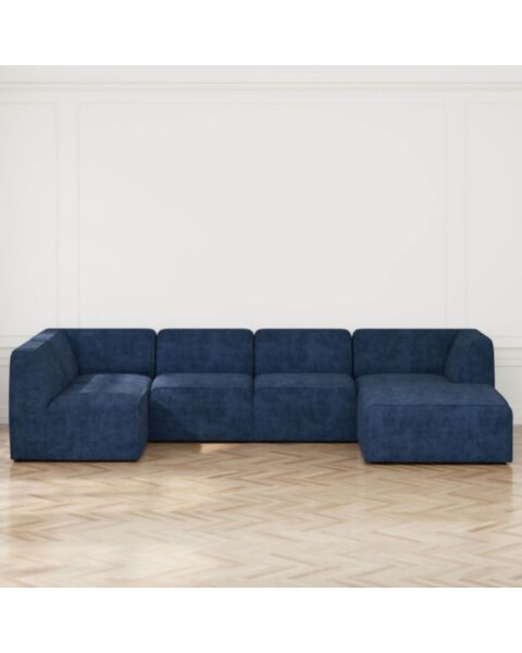 U-modulsoffa Höger 343cm Blå - London