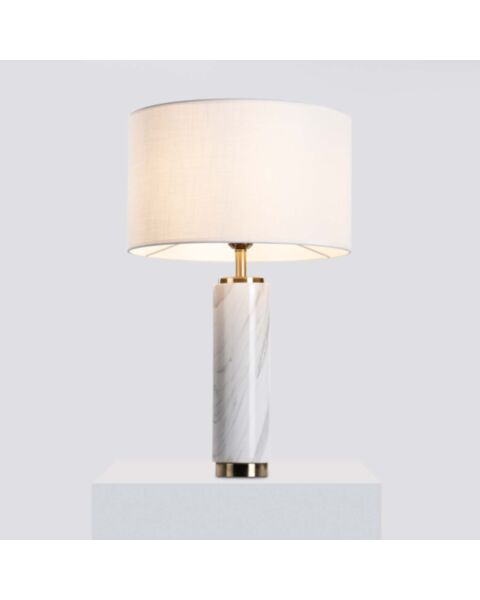 Bordslampa Vit Marmor H68cm - Turin