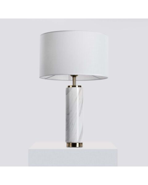 Bordslampa Vit Marmor H68cm - Turin