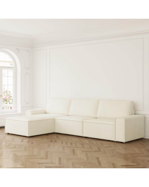 Divansoffa 353cm Beige Vänster - Sydney