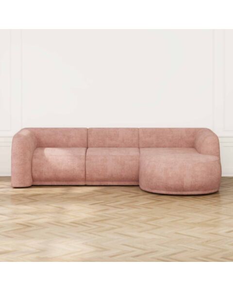 Divansoffa 294cm Höger Rosa - Bel Air